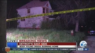 Woman's body found inside burning home in Detroit
