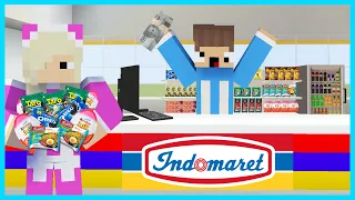 MIPAN & ZUZUZU AKHIRNYA BISA BUAT INDOMARET SENDIRI DI MINECRAFT! BISA BELANJA SETIAP HARI!