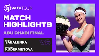 Aryna Sabalenka vs. Veronika Kudermetova | 2021 Abu Dhabi Final | WTA Highlights