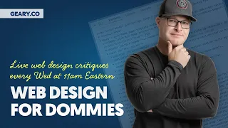 Web Design for Dommies LIVE 013 - Deep-Dive Website Critiques & Live Mini Tutorials