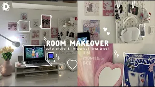 aesthetic and small room makeover🤍 | cute style & pinterest inspired! [ENG/RUS]