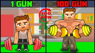 ALİ 100 GÜN BOYUNCA KAS YAPTI! 💪😎 - Minecraft