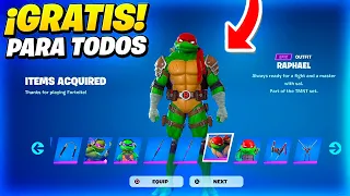 ✅ Como CONSEGUIR TODOS LOS COSMETICOS DE TORTUGAS NINJA GRATIS en Fortnite 🤯 SKIN TORTUGAS NINJA