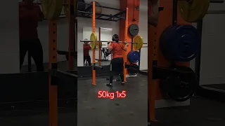 50kg Squat (1x5) - #squat #gym #exercise #training #fitness #athlete #personaltrainer #coach #strong
