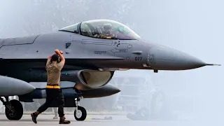 US Launches F-16 Fighting Falcon Fighters for Training Flight in Kingdom of Thailand