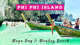 Most Beautiful Beach in Thailand | 4k Beach Walk | Maya Bay | Phi Phi Island
