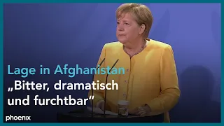 Bundeskanzlerin Angela Merkel (CDU) zur aktuellen Lage in Afghanistan am 16.08.21