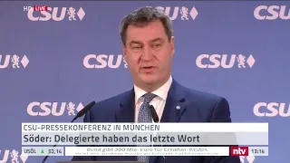 Live: Söder gibt Pressekonferenz nach CSU-Vorstandssitzung