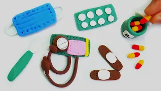 DIY How to Make Polymer Clay Miniature Doctor Set | Polymer Clay tutorial | clay doctor set, Part 2