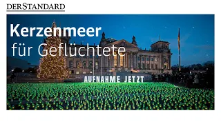 Berlin: Lichtermeer für Flüchtlinge an der Grenze