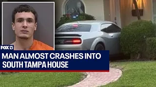 Speeding driver almost crashes into South Tampa house