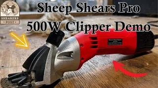 Electric Shearing Sheep Clipper Review Demo of the Sheep Shears Pro 500 Watt 6 Speed Handpiece