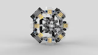 LEGO 8 Cylinder Radial Engine 3D Animation