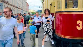 [4K] Old Trams 🚋 Appeared on the streets of the Moscow