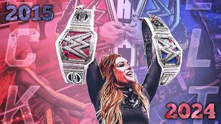 All Of Becky Lynch WWE PPV Match Card Compilation (2015 - 2024)