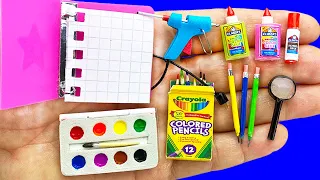 11 DIY MINIATURE STATIONERY REALISTIC HACKS AND CRAFTS !!!