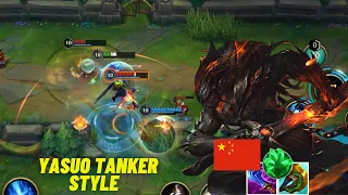 WILD RIFT - HOT BUILD CHINA YASUO TANKER SO OP! | GAME PLAY