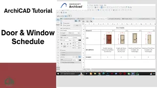 ArchiCAD Tutorial: Door and Window Schedule Guide