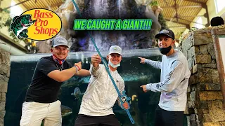 FISHING THE BASS PRO SHOPS TANK!!! (CRAZY)