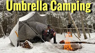 Stealth Camping Under An Umbrella