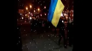 Евромайдан в Запорожье Лозунги студентов Янукович під арешт!!