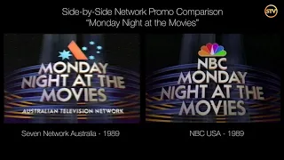 Seven Network Australia (1989) and US NBC (1987) Monday Night at the Movies Comparison