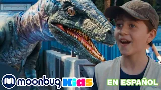 Parque temático de dinosaurios para niños con Indominus Rex, T-Rex y Raptor | Moonbug Kids