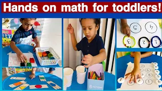 Hands on Math for preschoolers// fun and educational/Kinesthetic learning//by Ruhaan