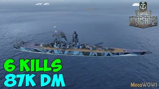 World of WarShips | Musashi | 6 KILLS | 87K Damage - Replay Gameplay 4K 60 fps
