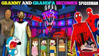 GRANNY BECOME SPIDERMAN | Granny Kidnap Doraemon Nobita Gian Shizuka & Friends | Doraemon Vs Granny