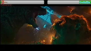 Godzilla vs Kong with Healthbars / Hong Kong Fight