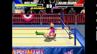 WWF Wrestlemania: The Arcade Game (Sega 32X)- Bret Hart Playthrough  1/2