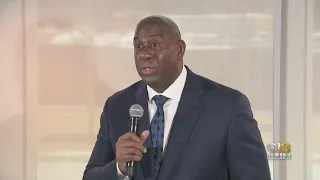 Magic Johnson makes stop at Morgan State in Baltimore