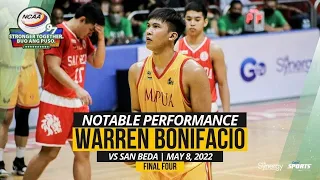 NOTABLE PERFORMANCE: Warren Bonifacio | Mapua Cardinals vs San Beda Red Lions (Final Four)