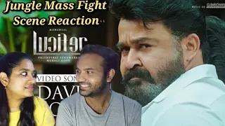 Lucifer Jungle Fight Scene Reaction | Mohanlal | Prithviraj | Murali Gopy | Tamil Couple Reaction