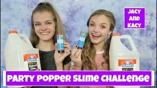 Party Popper Slime Challenge ~ Jacy and Kacy