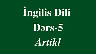 İngilis Dili-5 ARTIKL