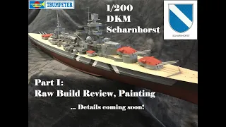 DKM Scharnhorst 1/200 Trumpeter Part I: Raw Assembly, Painting
