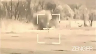 Ukrainian ATGM Takes Out Russian Armored Vehicles And Personnel