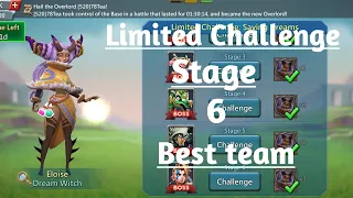 Lords mobile limited Challenge stage 6 Dream Witch (Saving Dreams) Dreamy Delusions best team f2p