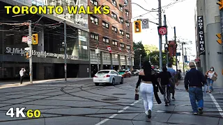 Downtown on Queen Street East (Narrated) - Toronto Walk on Aug 5 [4K]