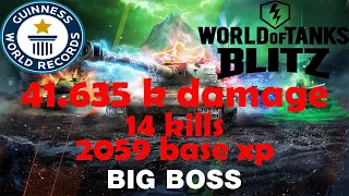 World Record🔥BIG BOSS MODE 🔥World Of Tanks Blitz !! #worldrecord #wotblitz