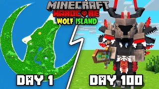 i Survived 100 Days On Wolf Island As A Werewolf In Hardcore Minecraft Hindi