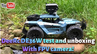 DeeRC DE36W Unboxing and test with FPV camera.