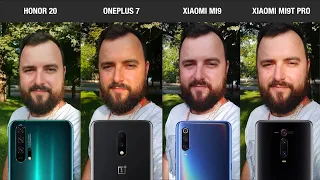 Сравнение Honor 20, OnePlus 7, Xiaomi Mi 9 и Xiaomi Mi 9T Pro