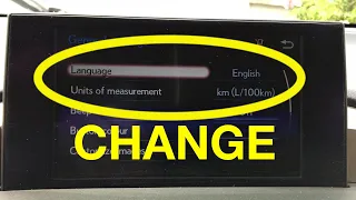 Lexus NX Language, Fuel Economy Units and Distance Adjustments