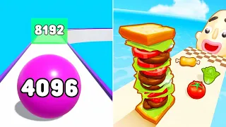 Sandwich Runner vs A-Z Run 3d - Satisfying Mobile Game 2024 / All Levels