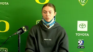 UO Softball player Hanna Delgado speaks on injury