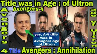 Avengers 4 title in Avengers age of Ultron .Mind stone figures out all . Explained in Hindi.