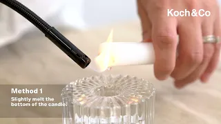 Learn two techniques for securing tapered candles